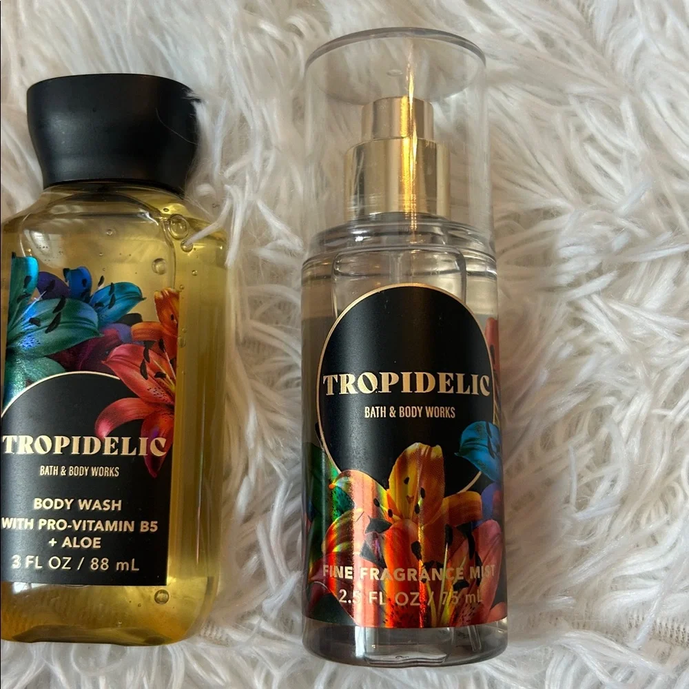 Bath & Body Works Tropidelic Body Wash and Fragrance Mist Travel Size Set NEW